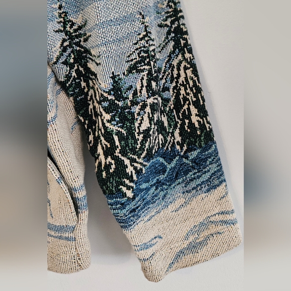 Vintage Arts Unlimited Sportswear Winter Scenic Tapestry 100% Cotton Jacket XXL - Picture 3 of 14